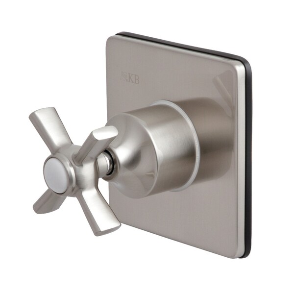 KS3048ZX Three-Way Diverter Valve W/Sgl-Handle & Square Plate, Nickel